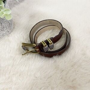 [Brighton] Brown Leather Gold Hardware Westen Boho Belt